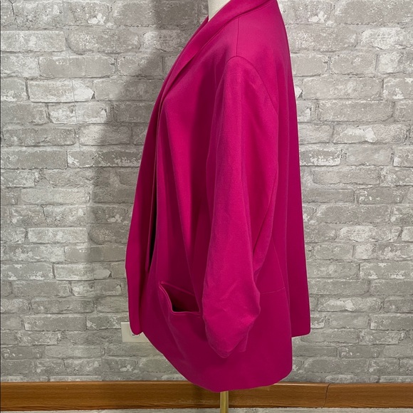 Bar III Vibrant Pink Open Blazer - Picture 2 of 6